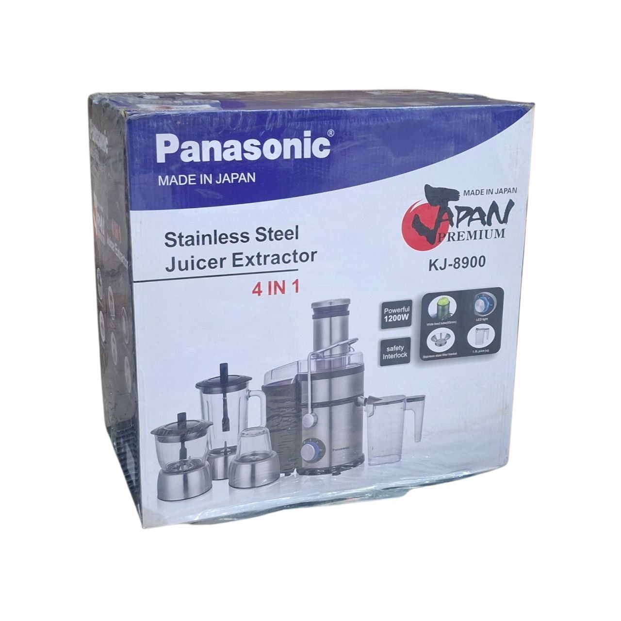 آبمیوه گیری ۴ کاره پاناسونیک سری kj_8900 ( پایه گلوگاه استیل)